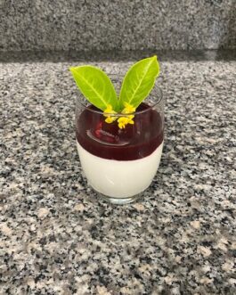 Fromage blanc coulis de fruits rouges